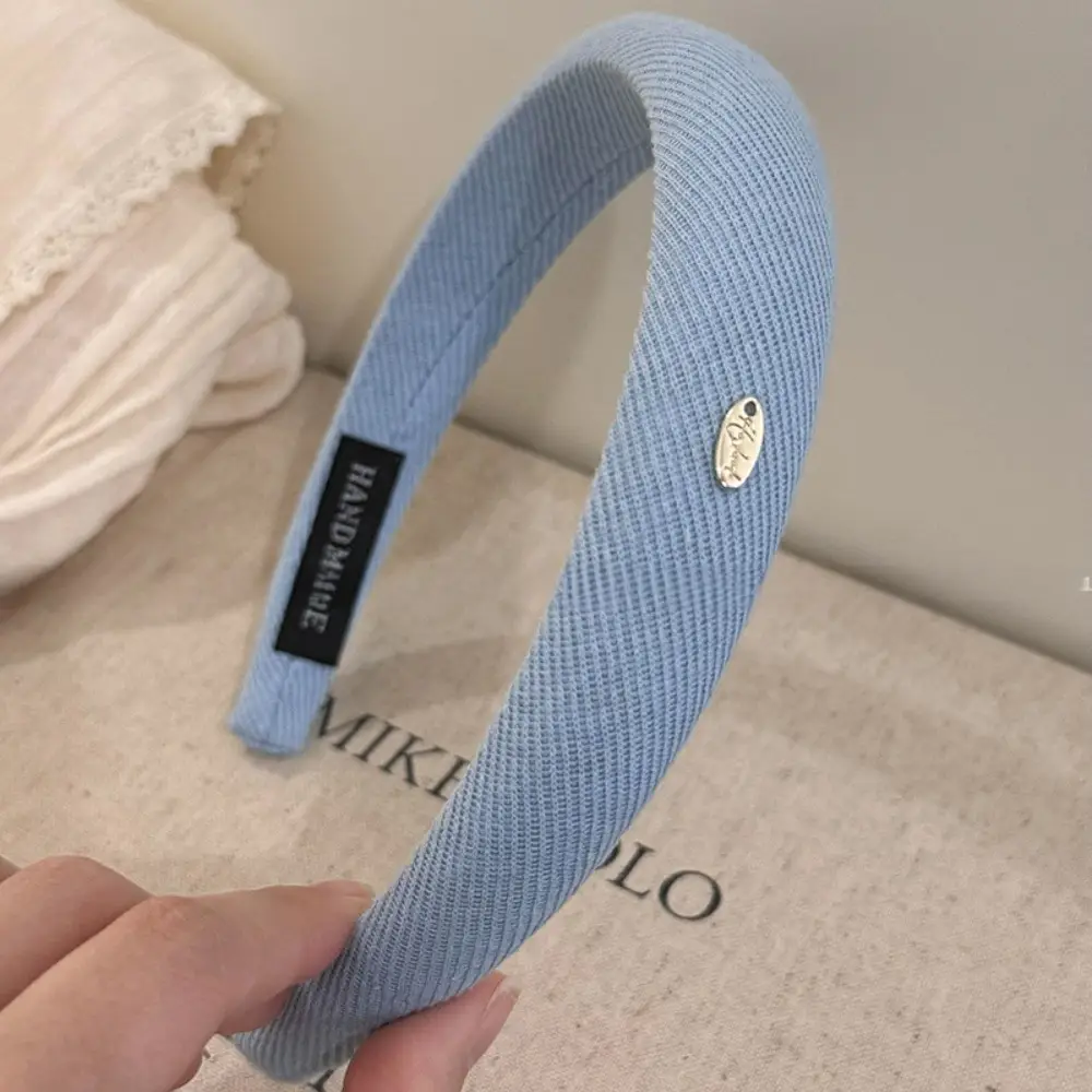 2024 Gold Label Blue Plaid Hair Band for Women - Image 2