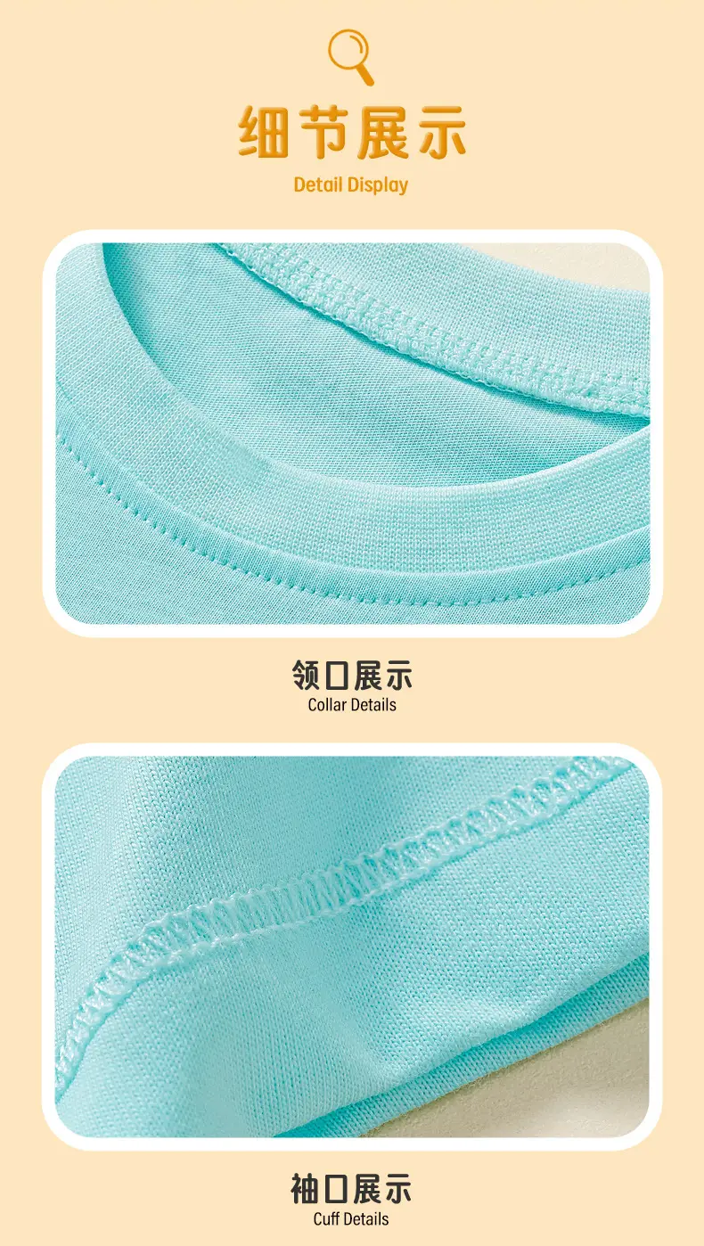 Children's Summer T-Shirt Suit Short Sleeve Green — feature 8