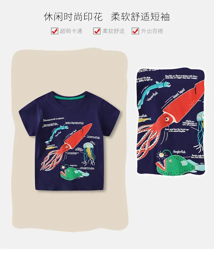 European American Kids T-Shirts 2025 Summer New Half-Sleeved Baby Casual Boys Short Sleeve — feature 3