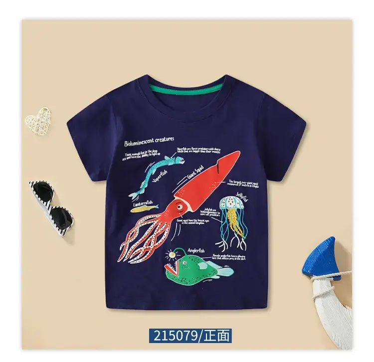 European American Kids T-Shirts 2025 Summer New Half-Sleeved Baby Casual Boys Short Sleeve — feature 7
