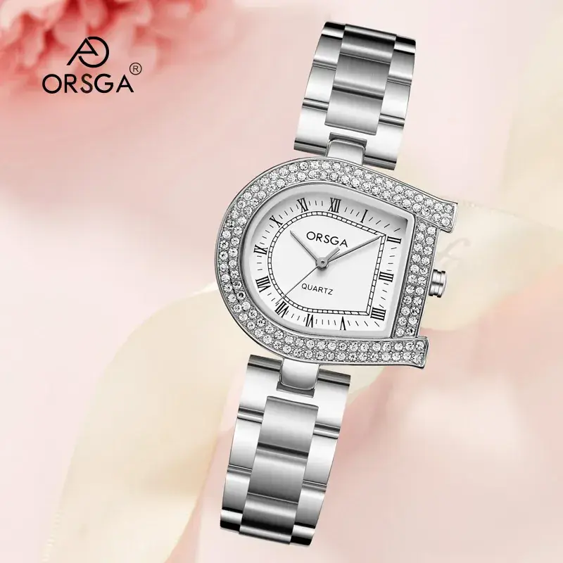 Ozawa Women's Luxury Quartz Watch Rose Gold Diamond Strap