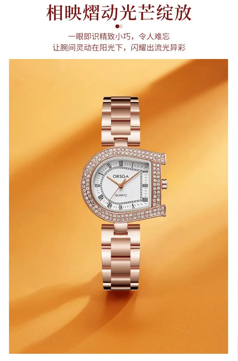 Ozawa Women's Luxury Quartz Watch Rose Gold Diamond Strap — feature 10