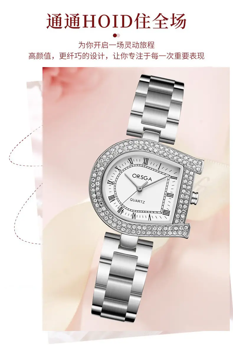 Ozawa Women's Luxury Quartz Watch Rose Gold Diamond Strap — feature 5