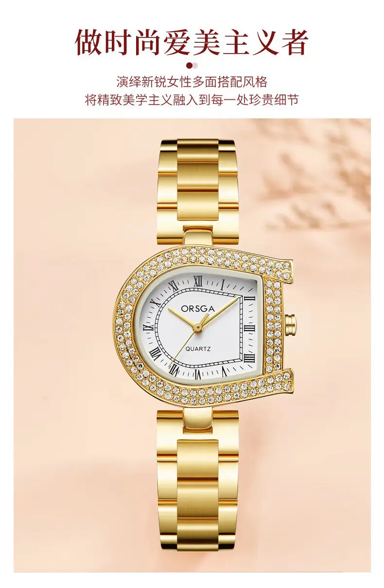 Ozawa Women's Luxury Quartz Watch Rose Gold Diamond Strap — feature 6