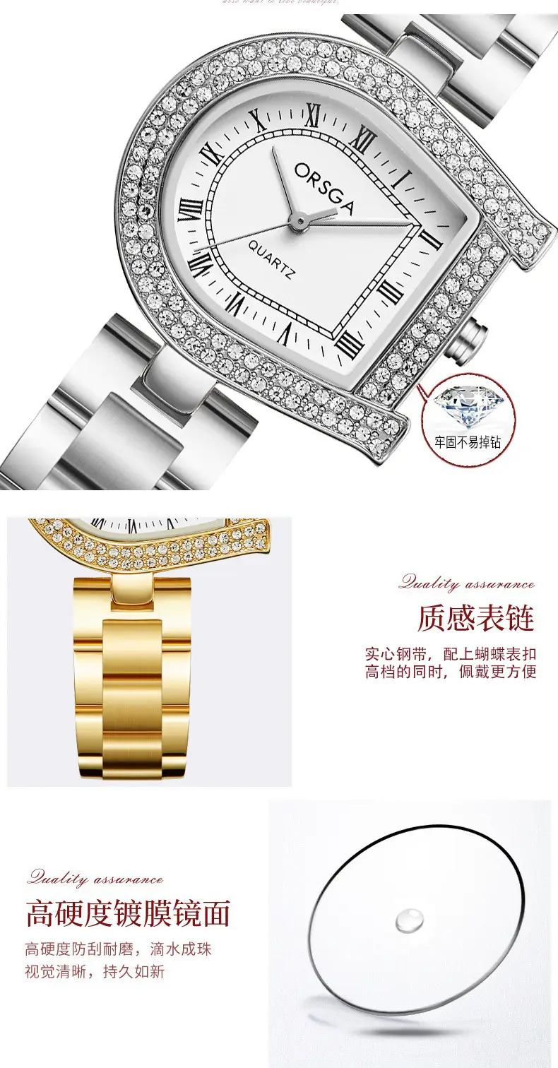 Ozawa Women's Luxury Quartz Watch Rose Gold Diamond Strap — feature 8