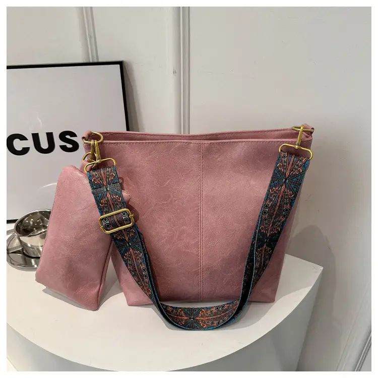 Vintage Beige Bucket Bag Women 2024 New Arrival - Image 4