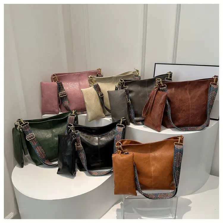 Vintage Beige Bucket Bag Women 2024 New Arrival - Image 8