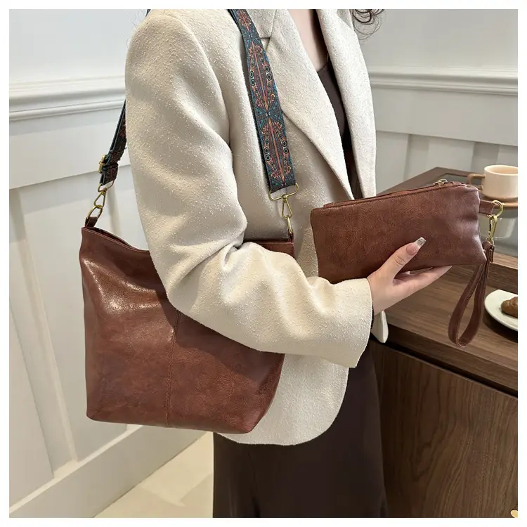 Vintage Beige Bucket Bag Women 2024 New Arrival — feature 13
