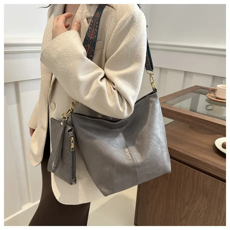 Vintage Beige Bucket Bag Women 2024 New Arrival — feature 16