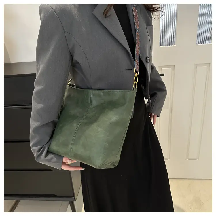 Vintage Beige Bucket Bag Women 2024 New Arrival — feature 26