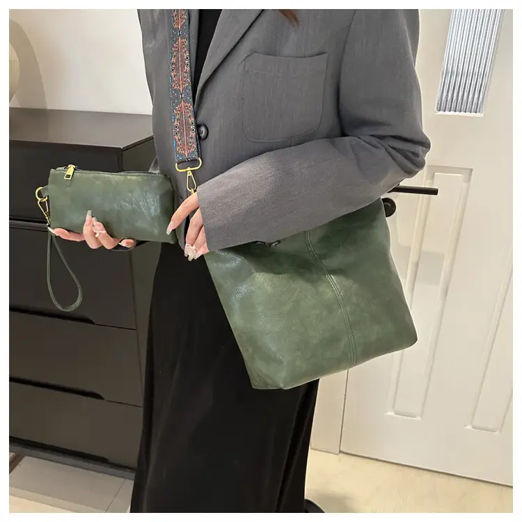 Vintage Beige Bucket Bag Women 2024 New Arrival — feature 27
