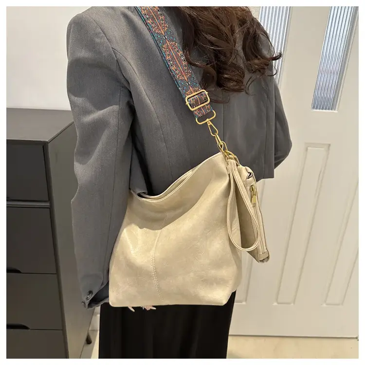 Vintage Beige Bucket Bag Women 2024 New Arrival — feature 28