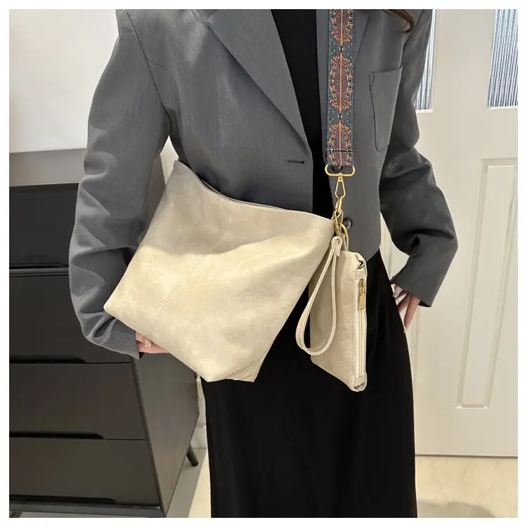 Vintage Beige Bucket Bag Women 2024 New Arrival — feature 29