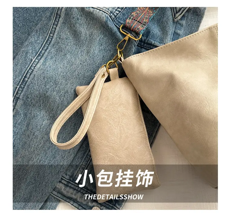 Vintage Beige Bucket Bag Women 2024 New Arrival — feature 5