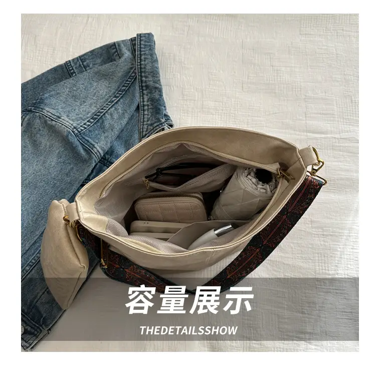 Vintage Beige Bucket Bag Women 2024 New Arrival — feature 8