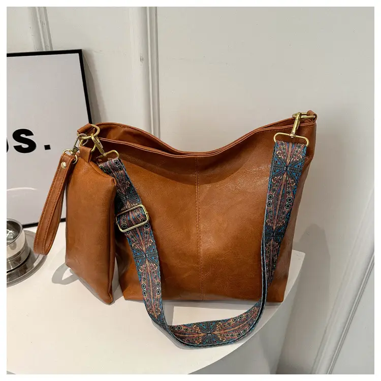 Vintage Beige Bucket Bag Women 2024 New Arrival - Image 5