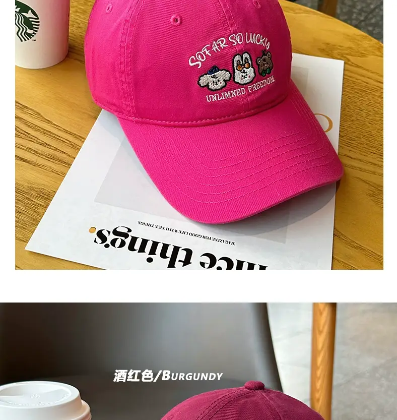 Japanese Style Cartoon Cap for Girls Sweet Age Reducing Curved Cap — feature 10