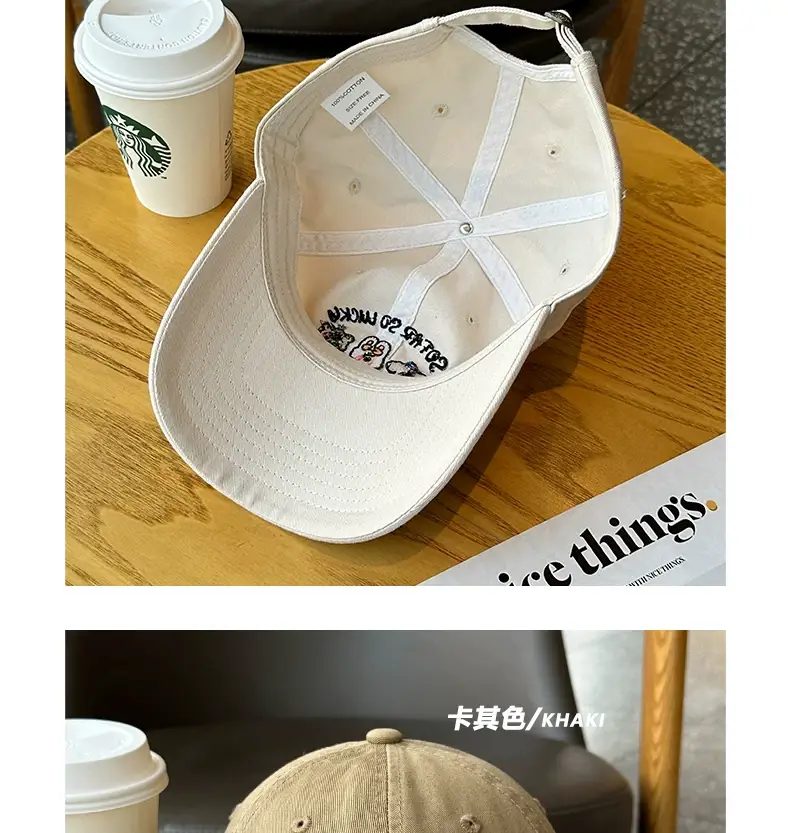 Japanese Style Cartoon Cap for Girls Sweet Age Reducing Curved Cap — feature 6