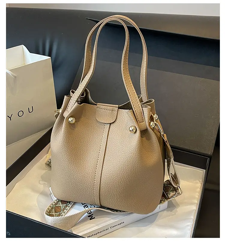 Black Korean Style Bucket Bag for Women — feature 1
