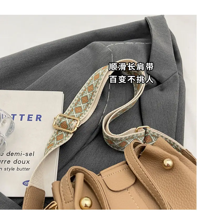Black Korean Style Bucket Bag for Women — feature 3