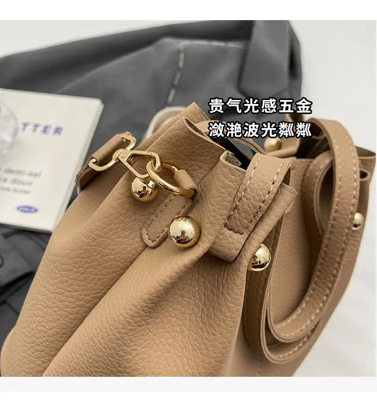 Black Korean Style Bucket Bag for Women — feature 4