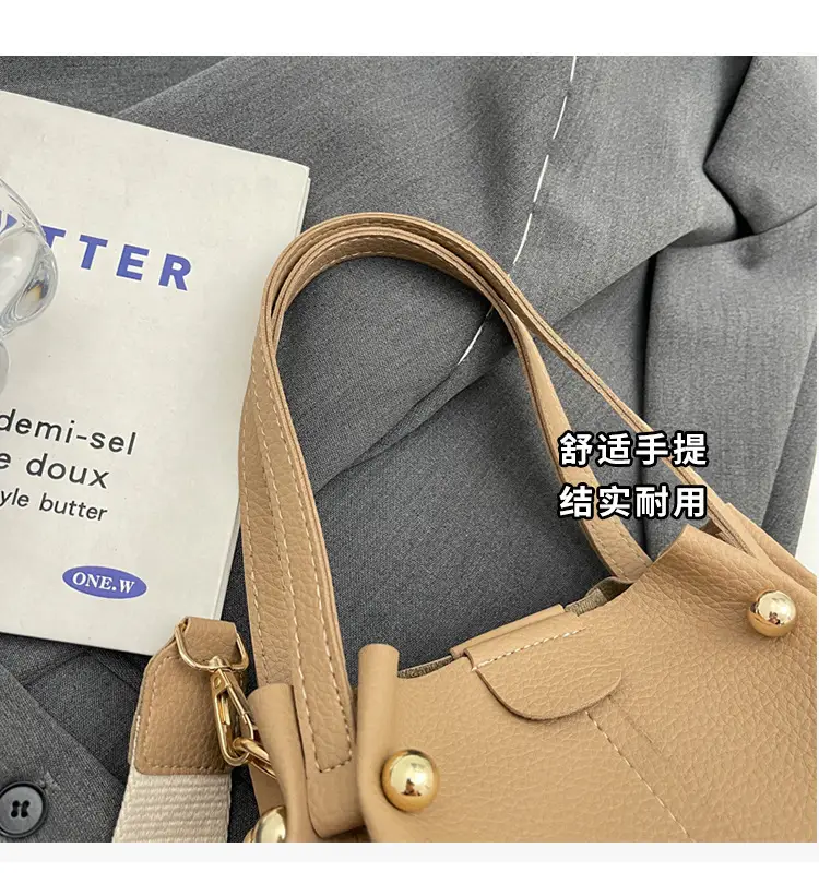 Black Korean Style Bucket Bag for Women — feature 6