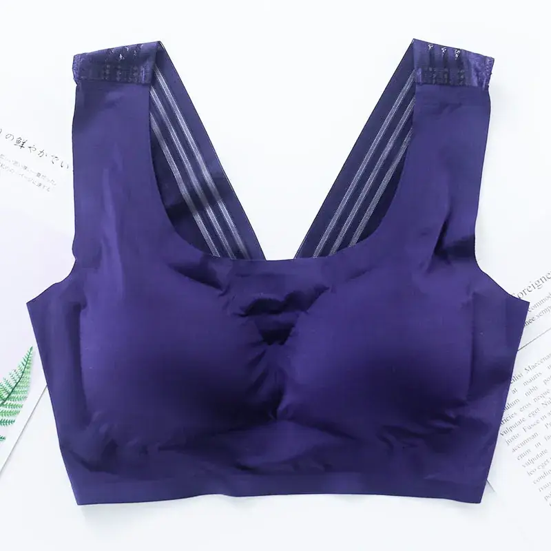 Purple Back Seamless Sports Push-Up Vest Large - Image 3