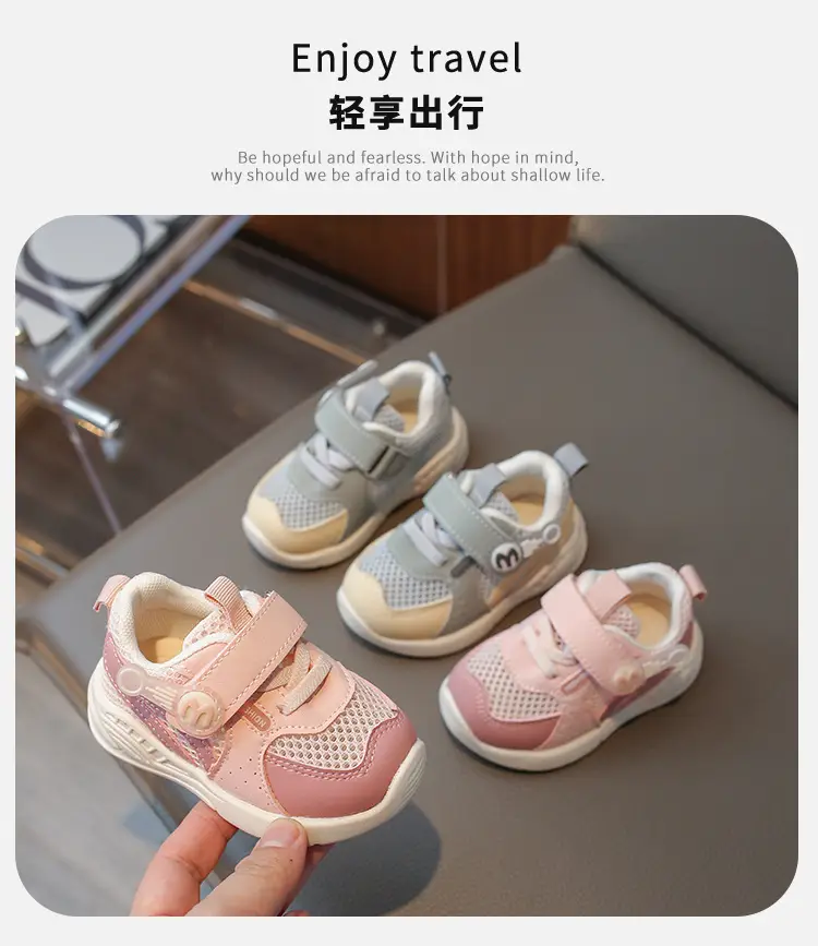 Pink Soft Sole Baby Toddler Shoes Summer — feature 1