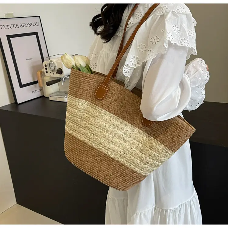 Women Straw Woven Large Capacity Shoulder Bag 2024 — feature 16