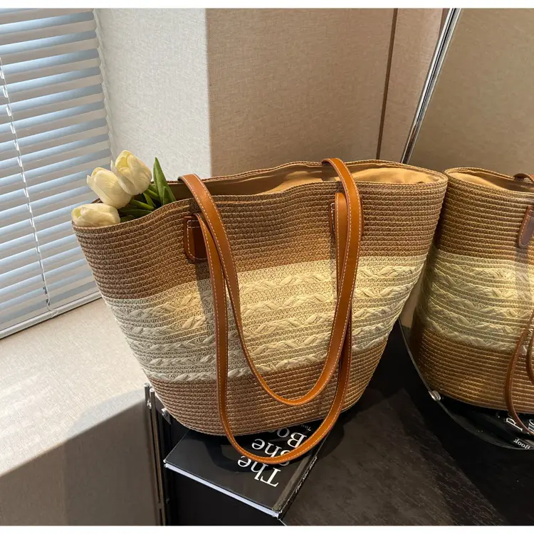 Women Straw Woven Large Capacity Shoulder Bag 2024 — feature 24