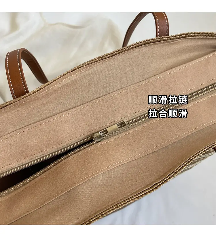 Women Straw Woven Large Capacity Shoulder Bag 2024 — feature 4