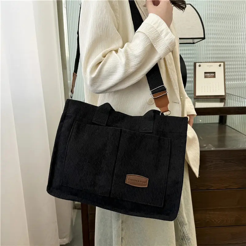 Black Large Capacity Women's Tote Bag 2024 - Image 6