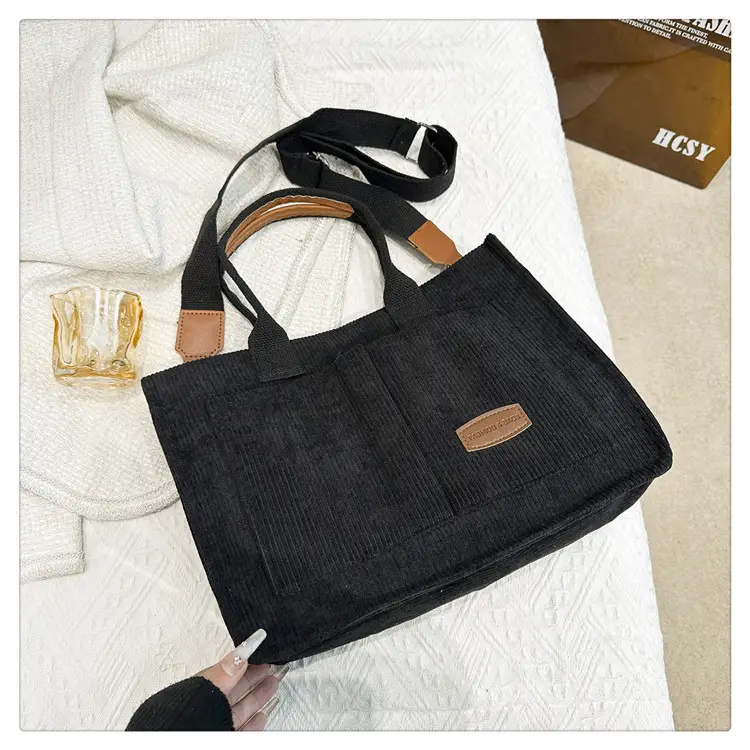 Black Large Capacity Women's Tote Bag 2024 — feature 26
