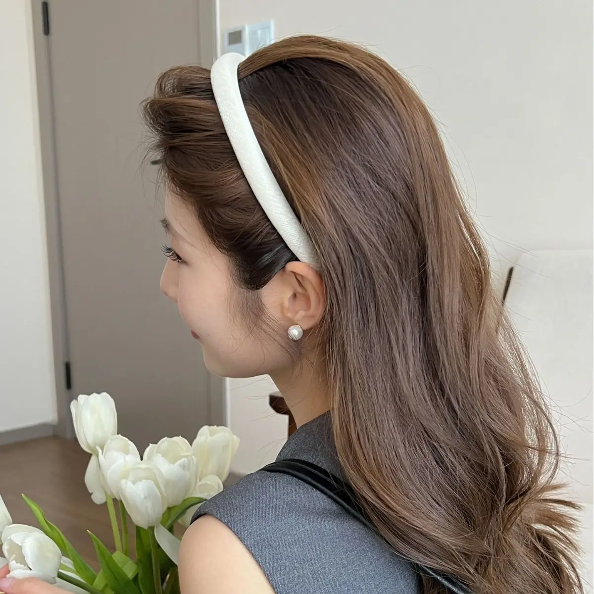 French Style White Hair Hoop for Women - Image 8