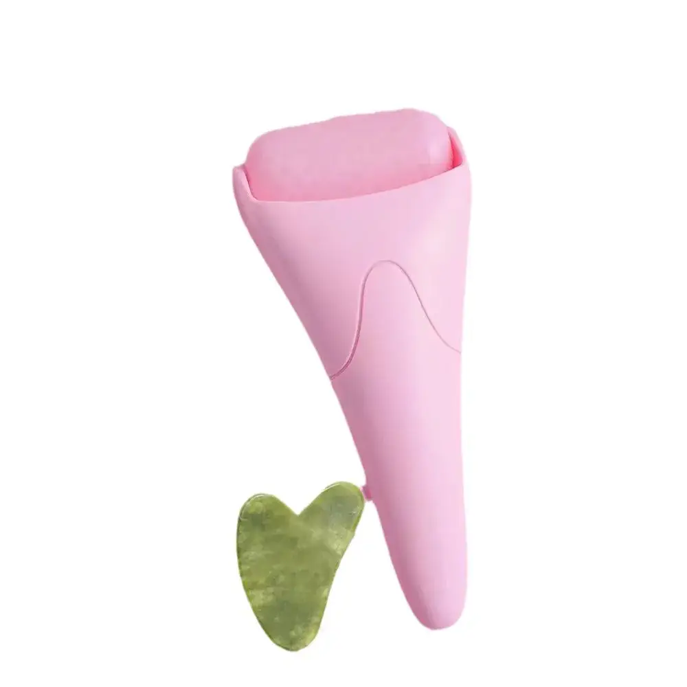 Pink Ice Roller for Facial Massage Home Beauty Tool
