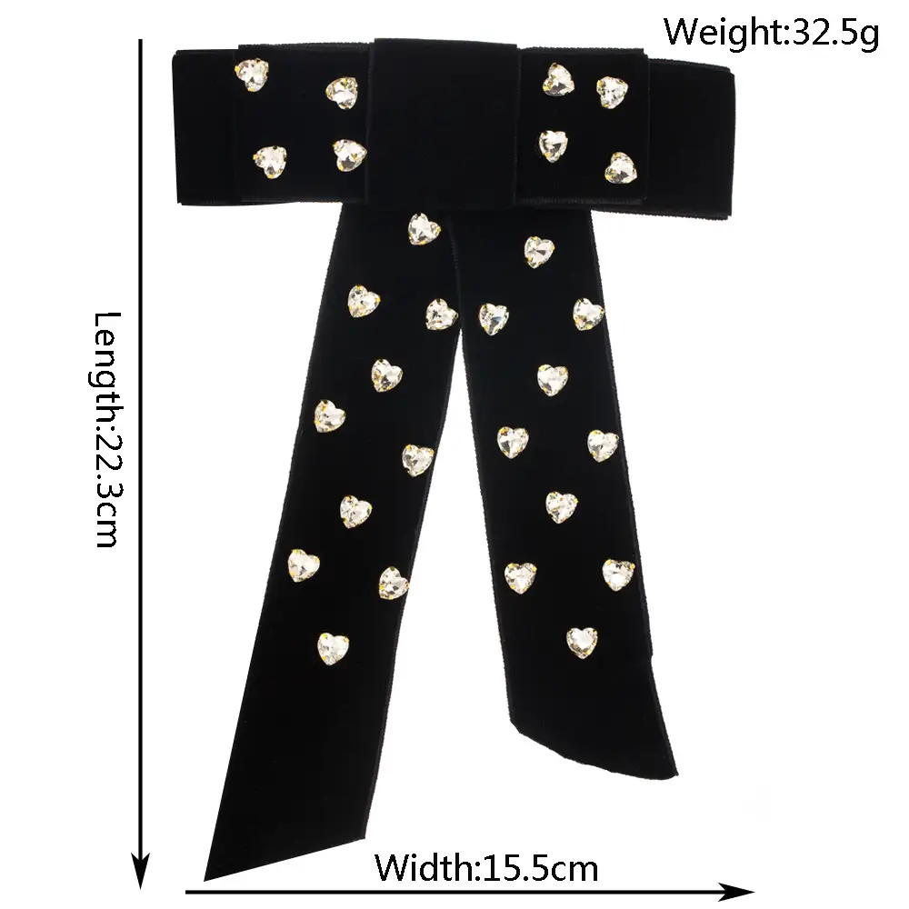 Black Heart Hairpin with High-Quality Spring Clip - Image 4