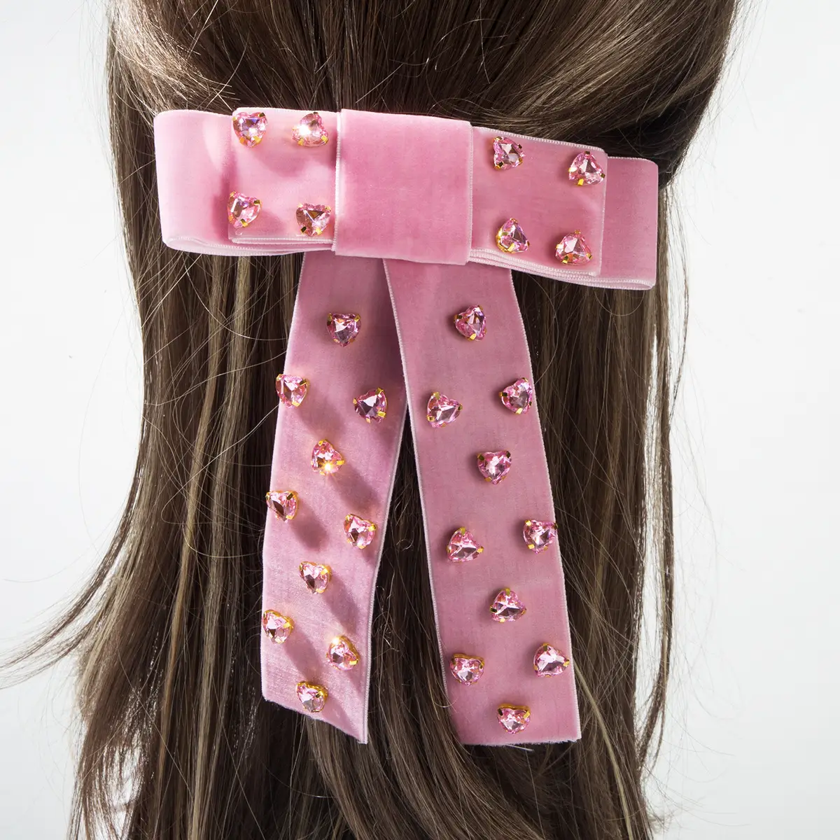 Black Heart Hairpin with High-Quality Spring Clip - Image 2