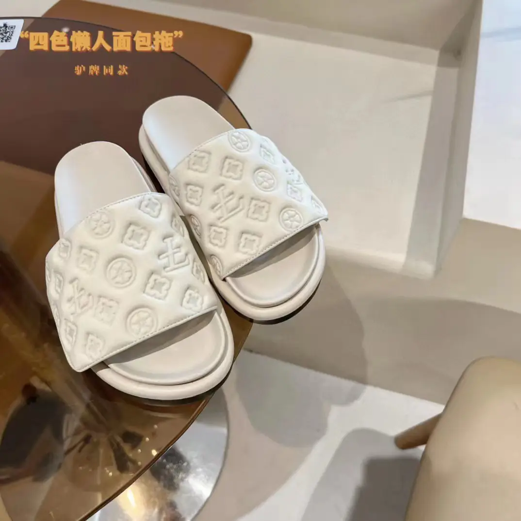 Women's 2024 Velvet Cyber Slippers White - Image 3