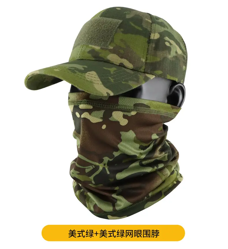 Camouflage Tactical Headscarf Sun Protector Cycling Mask Brown — feature 10