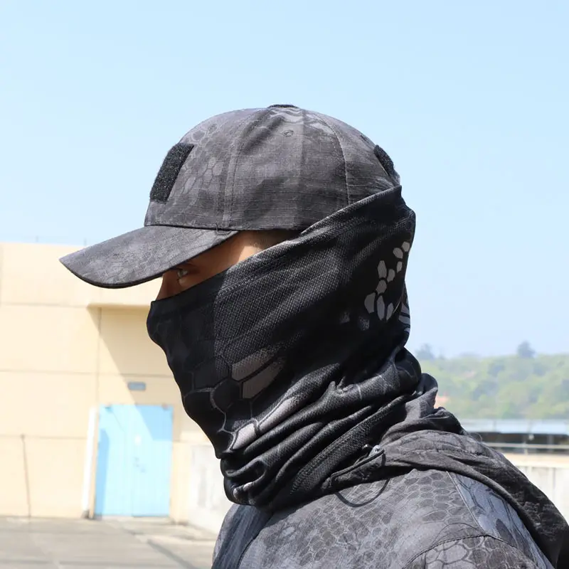 Camouflage Tactical Headscarf Sun Protector Cycling Mask Brown — feature 4