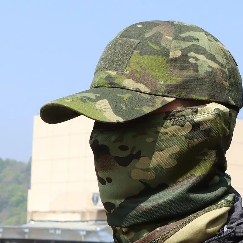 Camouflage Tactical Headscarf Sun Protector Cycling Mask Brown — feature 6