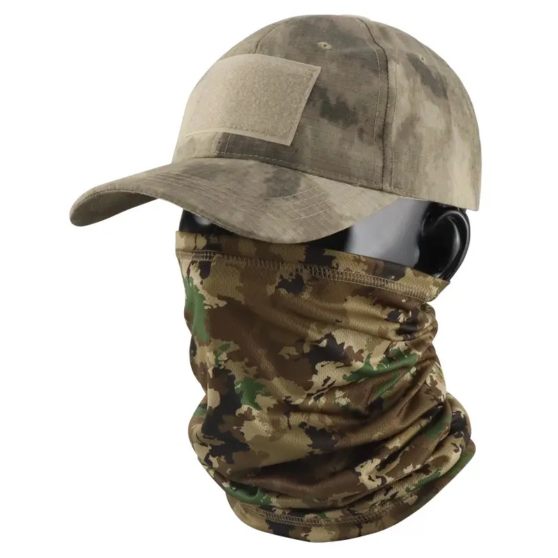 Camouflage Tactical Headscarf Sun Protector Cycling Mask Brown - Image 19