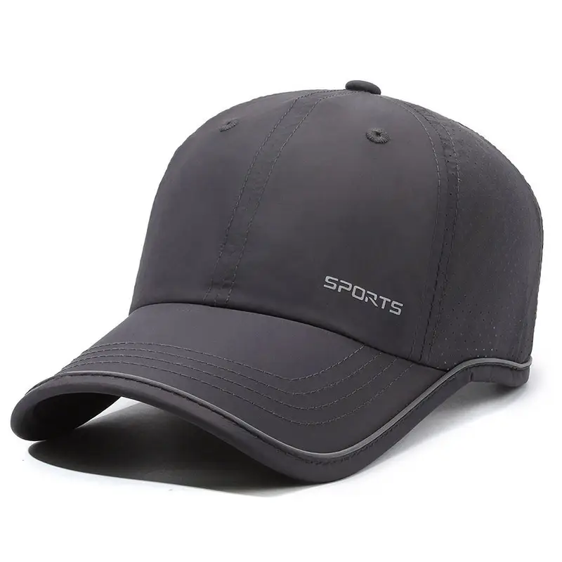 Men's Light Grey Baseball Cap Sports Wear - Image 3