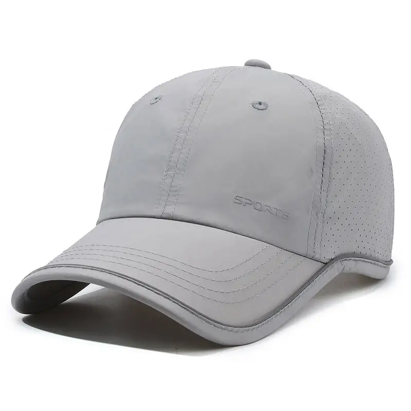 Men's Light Grey Baseball Cap Sports Wear - Image 6