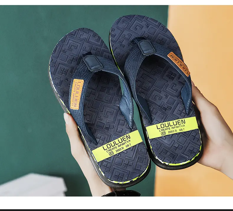 2024 Summer Flip Flops Men's Sandals Casual Trendy Non-slip Distinctive Fashionable Outer Wear Sandals and Slippers for Men — feature 15