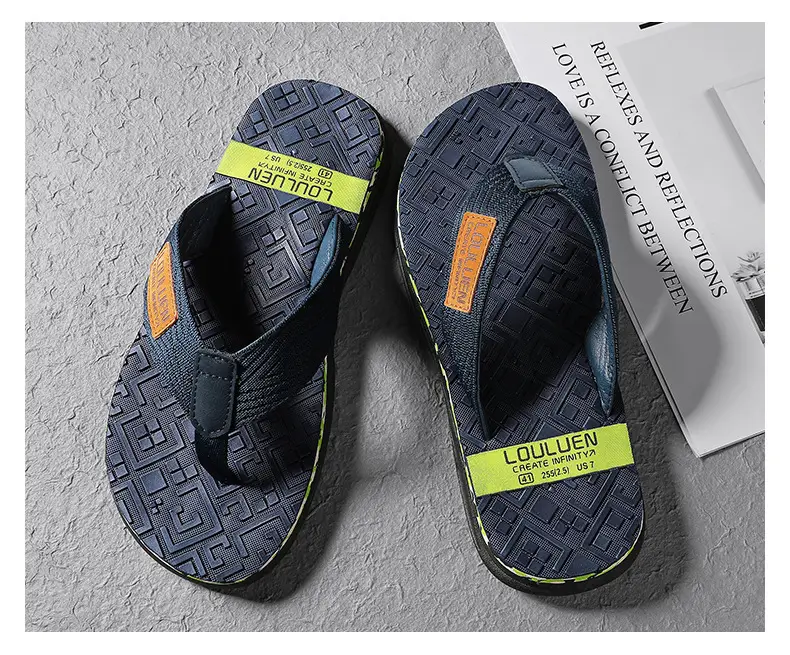 2024 Summer Flip Flops Men's Sandals Casual Trendy Non-slip Distinctive Fashionable Outer Wear Sandals and Slippers for Men — feature 17