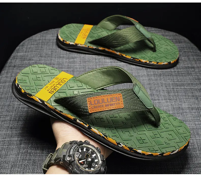 2024 Summer Flip Flops Men's Sandals Casual Trendy Non-slip Distinctive Fashionable Outer Wear Sandals and Slippers for Men — feature 18