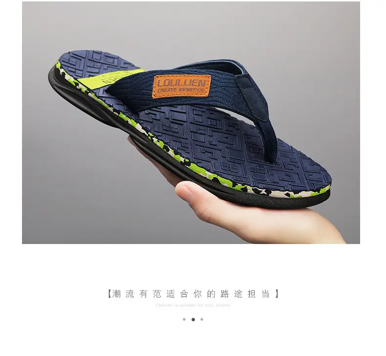 2024 Summer Flip Flops Men's Sandals Casual Trendy Non-slip Distinctive Fashionable Outer Wear Sandals and Slippers for Men — feature 3