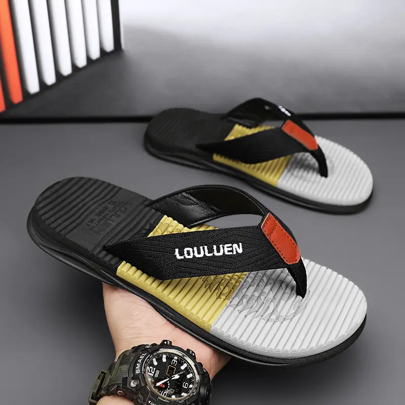 2024 Summer Flip Flops Men's Sandals Casual Trendy Non-slip Distinctive Fashionable Outer Wear Sandals and Slippers for Men - Image 5