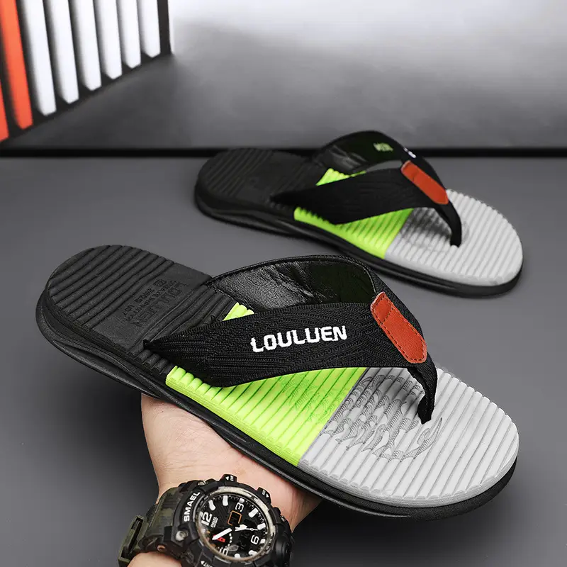2024 Summer Flip Flops Men's Sandals Casual Trendy Non-slip Distinctive Fashionable Outer Wear Sandals and Slippers for Men - Image 6